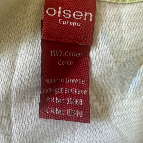 Olsen Europe Euro Summer Sequined French Top Tee Paris Made in Greece 6/Medium - Picture 3 of 4